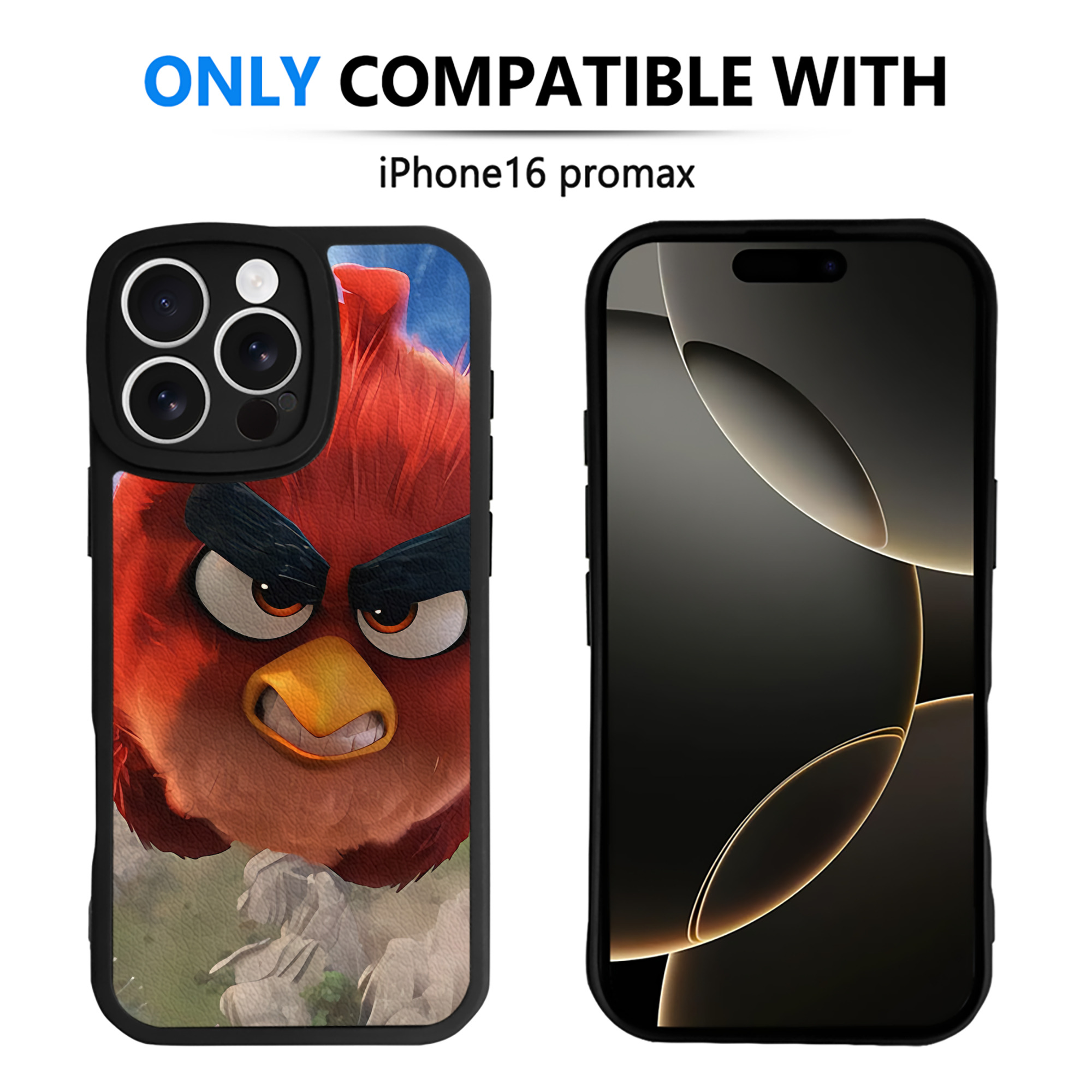 （画像用） Angry Birds アングリーバード 【iPhone 16シリーズ対応】シリコンスマホケース（レザー調） 材質：シリコン